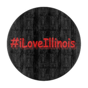 Planche À Découper "#iLoveIllinois" Joli design. Acheter maintenant