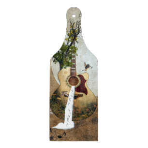 Planche À Découper Imaginaire de guitare décoré