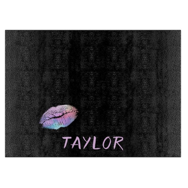 Planche À Découper Impression à lèvres chic et charmant (Devant)