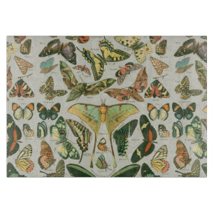 Planche À Découper Impression de motif de papillon de nuit vintage