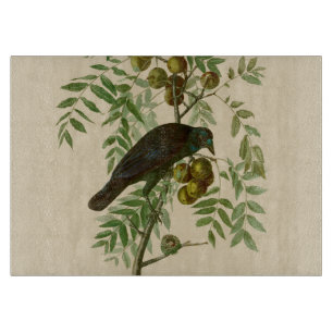 Planche À Découper Impression d'oiseau Grackle Violet d'Audubon Botan