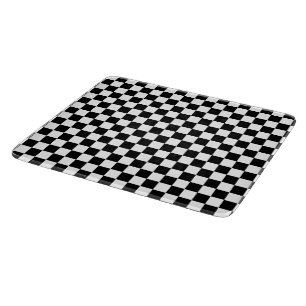 Planche À Découper Impression numérique des échecs noirs et blancs