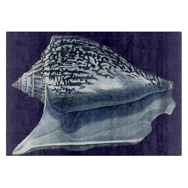 Planche À Découper Indigo Shells I (Devant)
