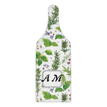 Initiales personnalisées Motif sans couture d'herb