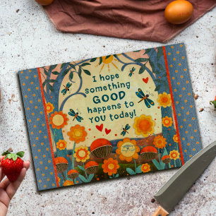 Planche À Découper Inspiration Quelque Chose Bon Devis Floral Orange