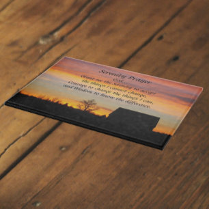 Planche À Découper Inspiration Serenity Prière Coucher de soleil Silh