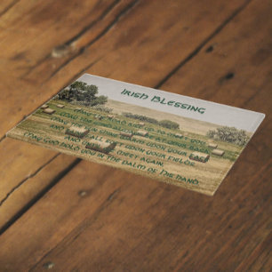 Planche À Découper Irish Blessing Hay Bales in Field