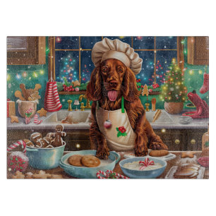 Planche À Découper Irish Setter Vacances de pâtisserie : Noël festif 