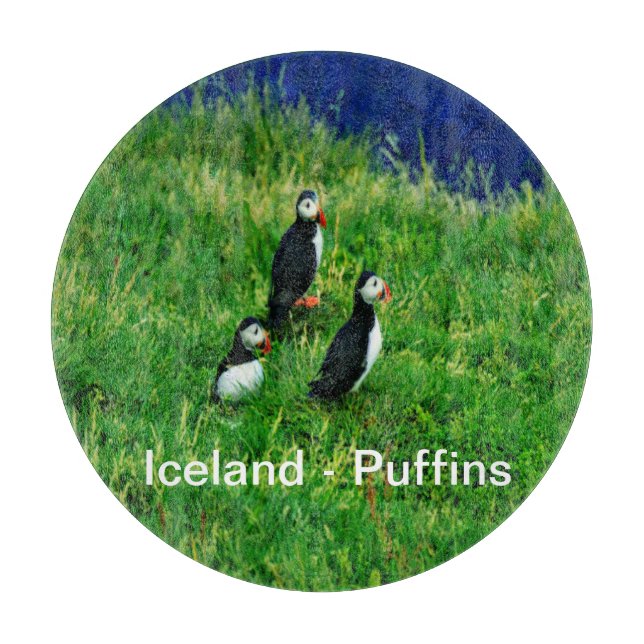 Planche À Découper Islande - Puffins (Devant)