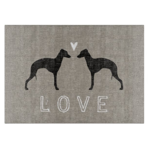 Planche À Découper Italien Greyhound Silhouettes Love