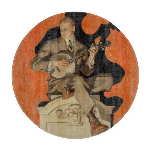 Planche À Découper J.C. Leyendecker Joueur de banjo 1920 Art déco Art