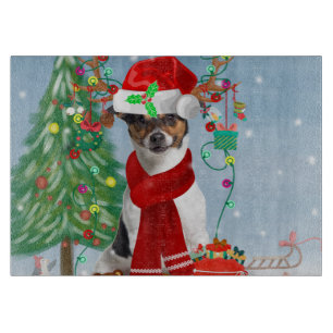 Planche À Découper Jack Russell Terrier Chien dans neige Cadeaux de N