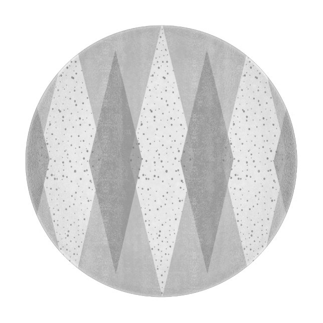 Planche À Découper Jacquard gris moderne du milieu du siècle (Devant)