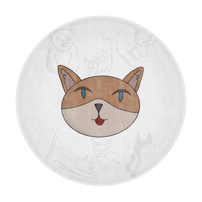 Planche À Découper J'adore les couvertures de couette pour chats (Devant)