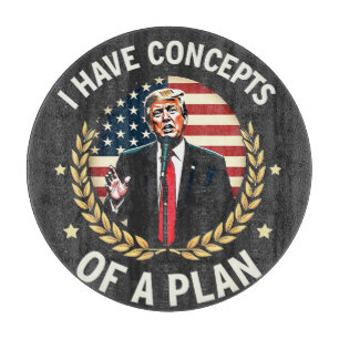 Planche À Découper J'Ai Les Concepts D'Un Plan Trump Débat Élection