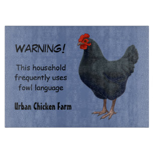 Planche À Découper J'aime mon poulet australorp