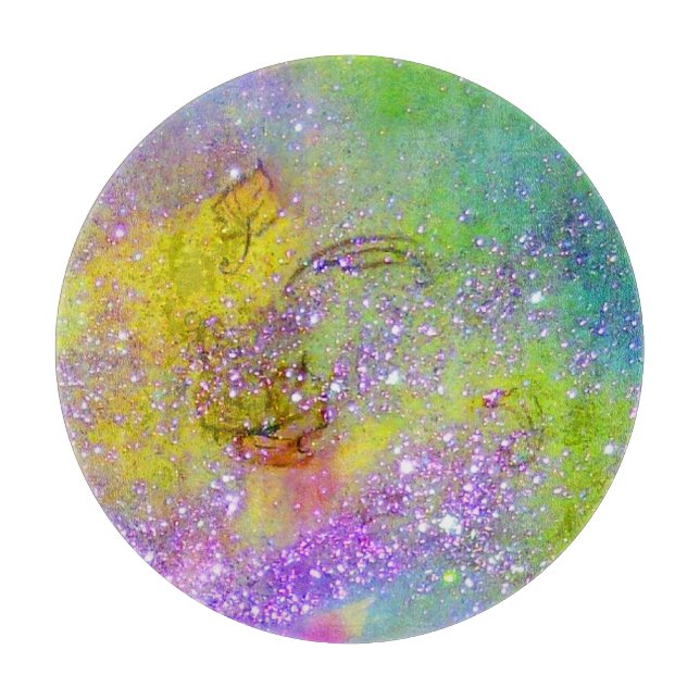 Planche À Découper JARDIN DES OMBRES PERDUES - Vert Jaune violet (Devant)