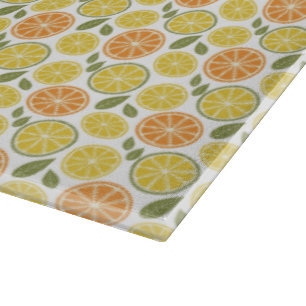 Planche À Découper Jaune citron orange  Motif 