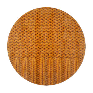 Planche À Découper Jaune clair : texture tricotée artisanale.