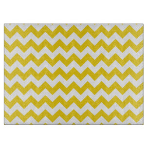 Planche À Découper Jaune Zigzag, Jaune Chevron, Motif géométrique
