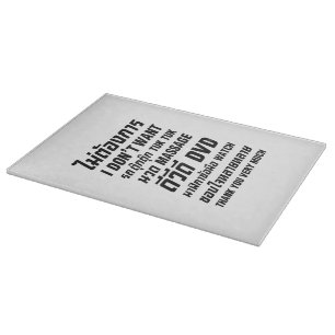 Planche À Découper Je ne veux pas TUK TUK MASSAGE DVD WATCH Merci