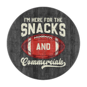 Planche À Découper Je suis là pour les snacks et les pubs de football