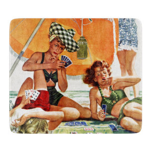 Planche À Découper Jeu de cartes à la plage par Alex Ross