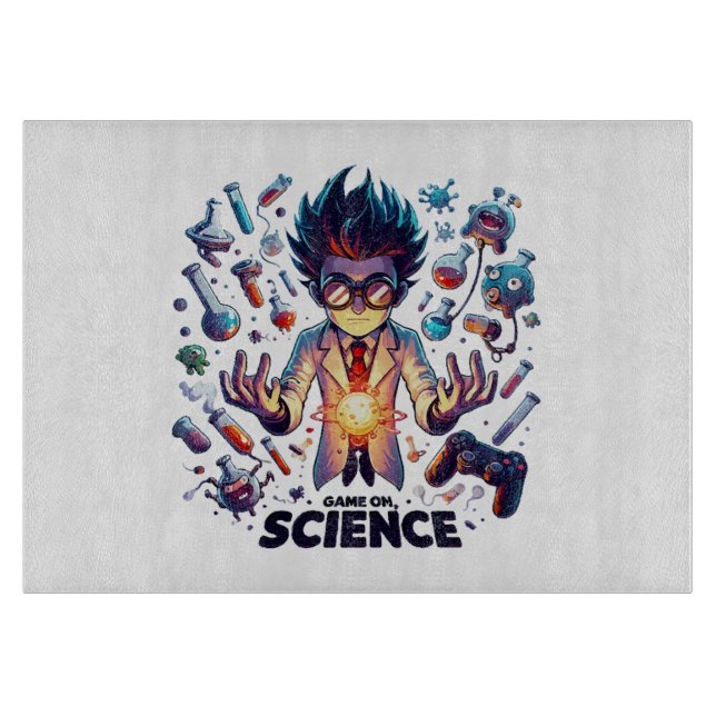Planche À Découper Jeu de concoction chimique, thème scientifique (Devant)