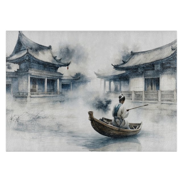 Planche À Découper Jeu de coupe Japon tranquille (Devant)