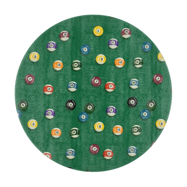 Planche À Découper Jeu Nuit Billard Pool de table de billard requin (Devant)