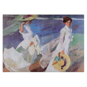 Planche À Découper Joaquin Sorolla Femmes Promenade Plage