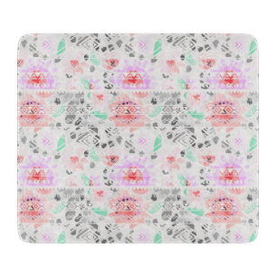Planche À Découper Joli aztec floral pastel coloré