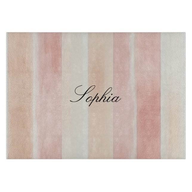 Planche À Découper Joli Peach rose Crème raypes (Devant)