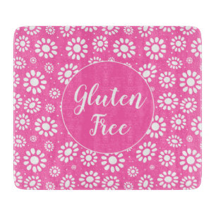 Planche À Découper Joli rose et blanc Floral Gluten Libre Celiac