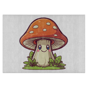 Planche À Découper Joli style kawaii, Cueillette de champignons