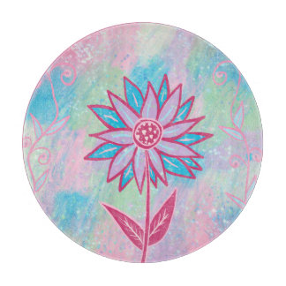 Planche À Découper Jolie fleur pastel dessinée à la main
