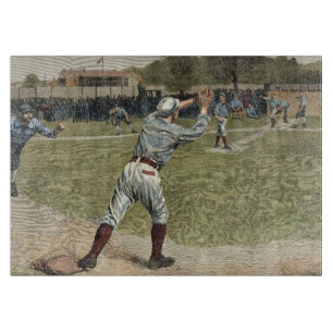 Planche À Découper Joueur de baseball jeté à la seconde base