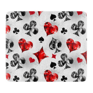 Planche À Découper Joueur de poker Joueur de cartes de jouer costumes