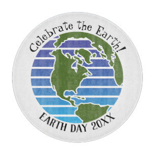 Planche À Découper Jour des terres Blue Green Globe Carte Planète