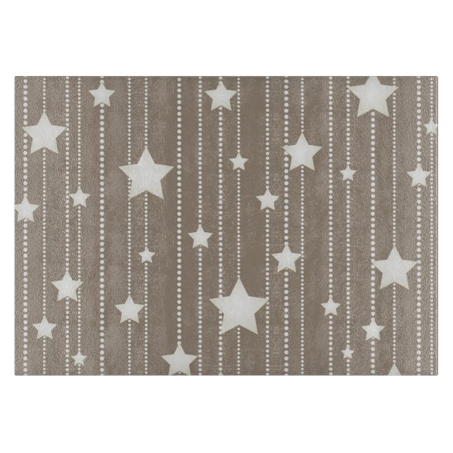 Planche À Découper Jours fériés étoile garland beige design simple (Devant)