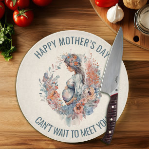 Planche À Découper Joyeuse Fête des Mères Maman à être florale aquare