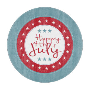 Planche À Découper Joyeux 4 juillet Stars Glass Cutboard