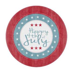 Planche À Découper Joyeux 4 juillet Stars Glass Cutboard
