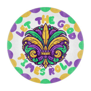 Planche À Découper Joyeux Mardi Gras fleur de lis
