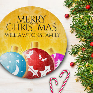 Planche À Découper Joyeux Noël avec des ornements Festive