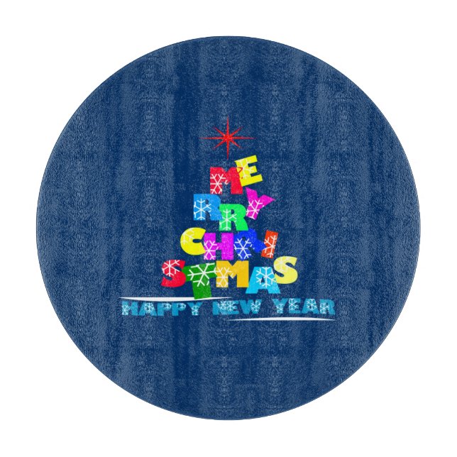 Planche À Découper Joyeux Noël Bonne année (Devant)