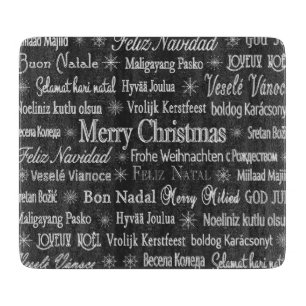 Planche À Découper Joyeux Noël en différentes langues