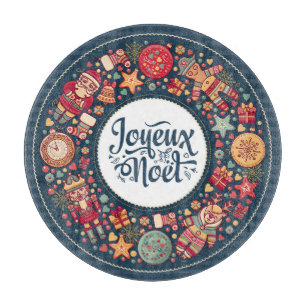 Planche À Découper Joyeux Noel vintage figurines de Noël élégant