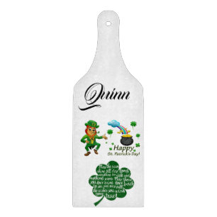 Planche À Découper Joyeux tableau de coupe en verre de la Saint Patri