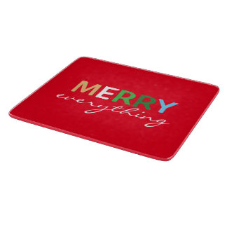 Planche À Découper "Joyeux tout" Table de coupe en verre de Noël